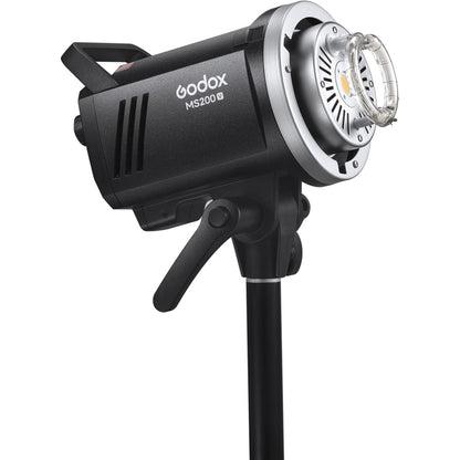 Flash studio Godox MS200V vue de face avec réflecteur