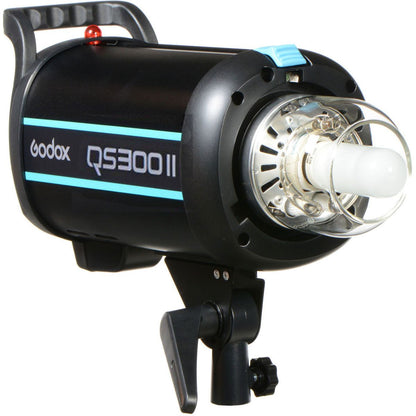 Flash studio Godox QS300II, écran LCD et boutons de réglage