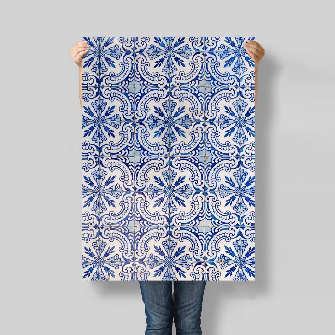 flat lay backdrop carreaux 3054#couleur_3054-Azulejos-Vintage