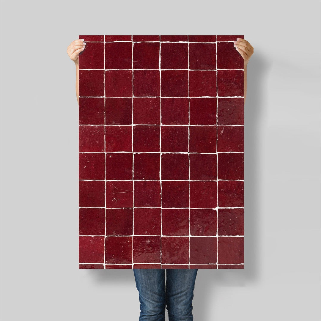 Flat lay carreaux 5154#couleur_5154-Bordeaux-Profond
