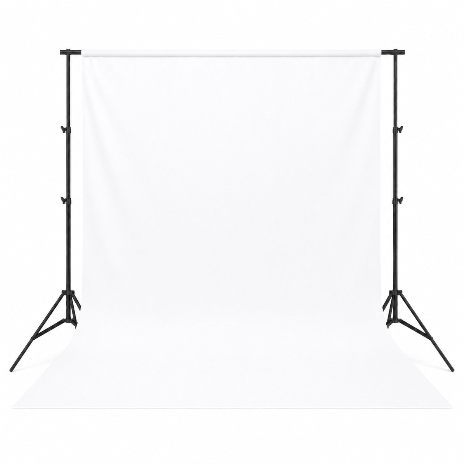 Fond tissu blanc tendu sur barre pour studio photo#couleur_blanc
