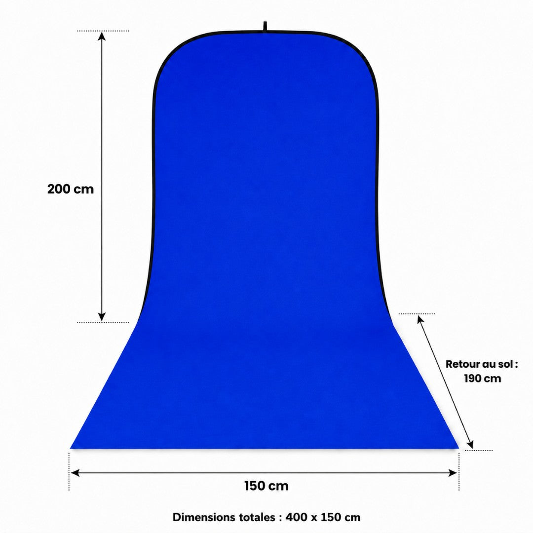 fond photo pliable bleu dimensions