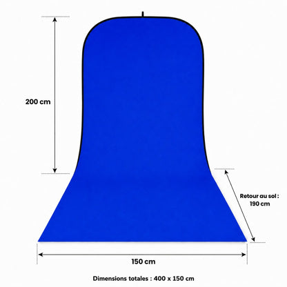 fond photo pliable bleu dimensions