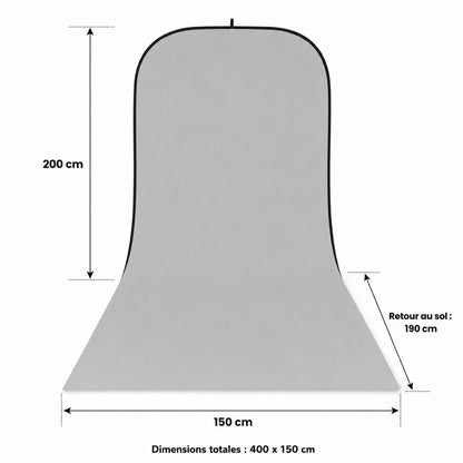 fond photo pliable gris dimensions