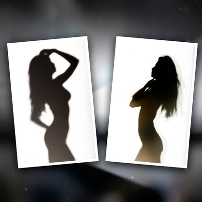 Silhouettes en contre-jour derrière le Fond Photo Translum Flexiglass StudioKing 1,5 x 5,5 m