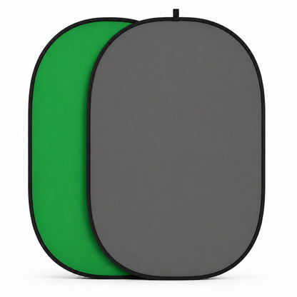 fond pliable photo double face vert gris