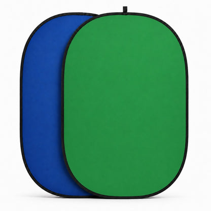 fond pliable photo double face vert bleu