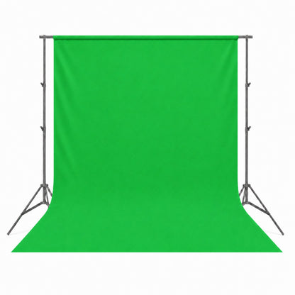 Fond tissu vert tendu sur barre pour studio photo