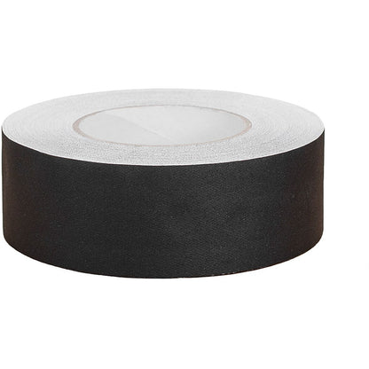 Rouleau de gaffer tape mat Caruba noir vu de profil, sans étiquette 