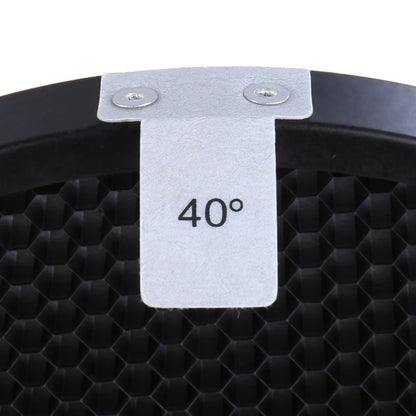 Étiquette 40° rivetée sur le cadre de la grille nid d'abeille StudioKing SK-HC18