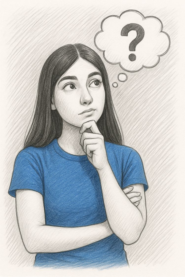 croquis Izia réflechir