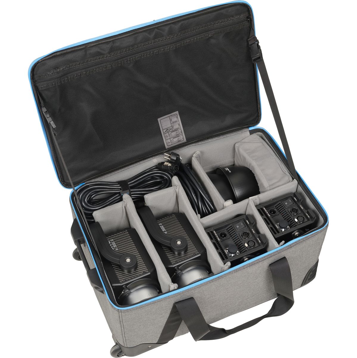 Kit 2 lampes LED Nanlite Forza 300 II Daylight, mallette à roulettes