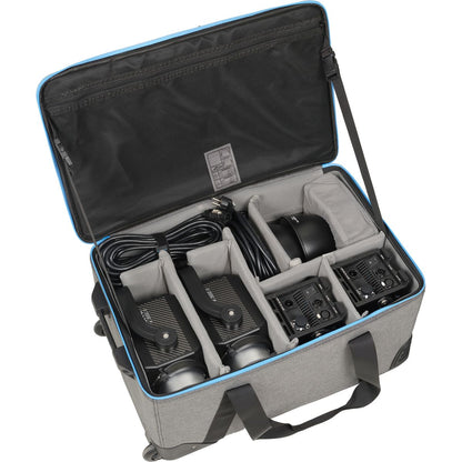 Kit 2 lampes LED Nanlite Forza 300 II Daylight, mallette à roulettes