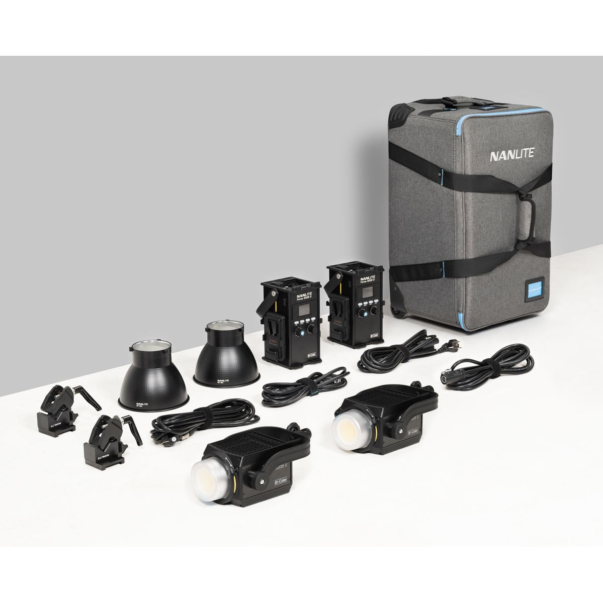 Kit 2 lampes LED Nanlite Forza 300B II, vue d'ensemble