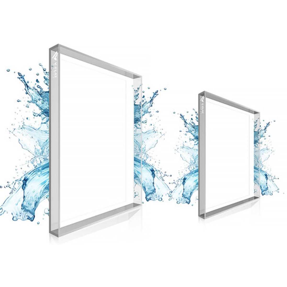 Kit Aqua Tray V-Flat World, les deux bacs acryliques de 61x48 et 41x30 cm