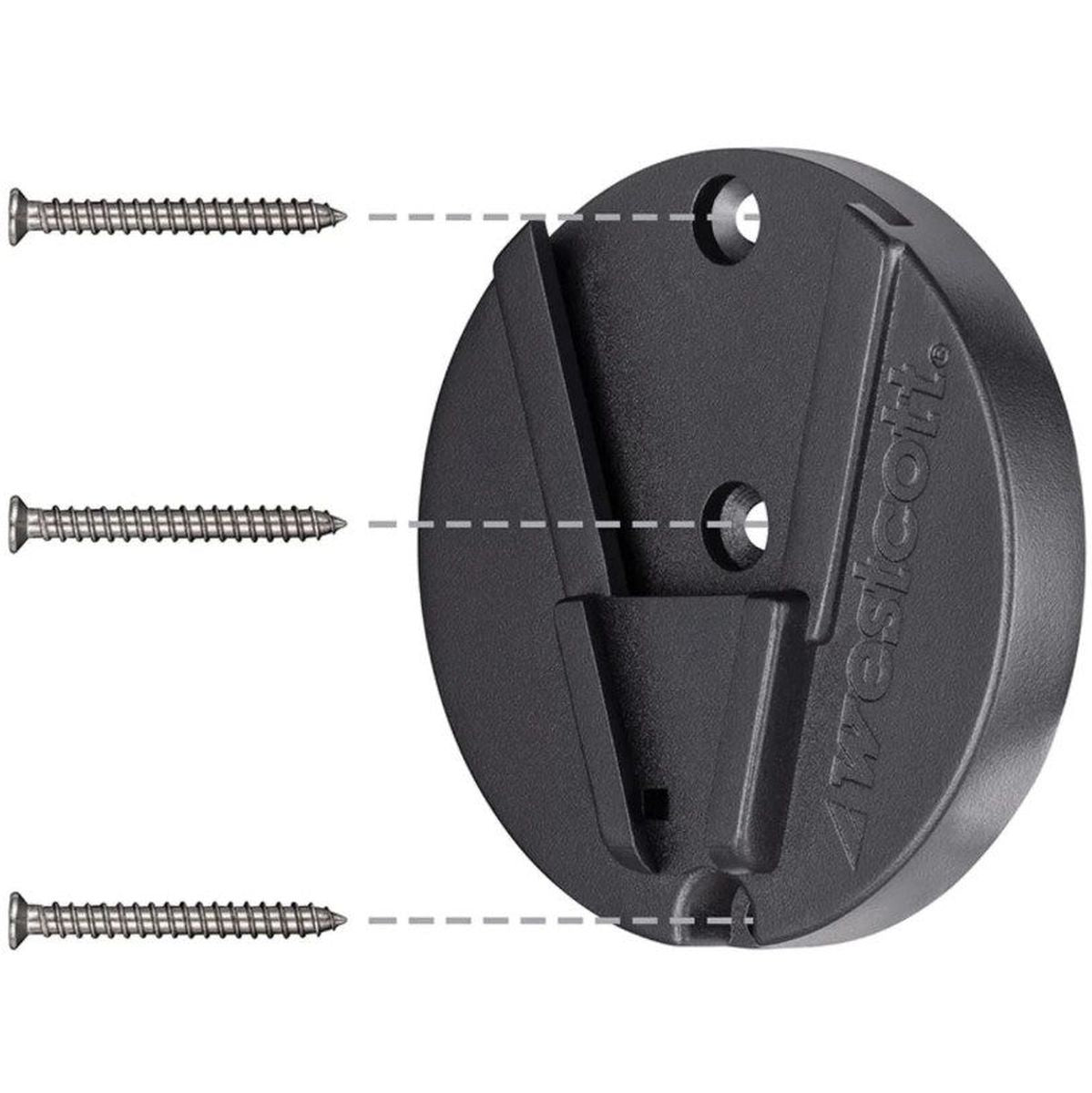 Softbox approchée d'un speedring Westcott Float fixé au mur, en situation