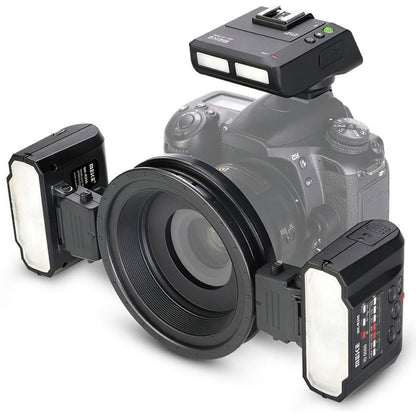 Kit flash macro twin Meike MK-MT24 Canon, vue d'ensemble 
