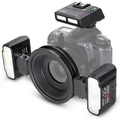 Kit flash macro twin Meike MK-MT24 Nikon, vue d'ensemble 