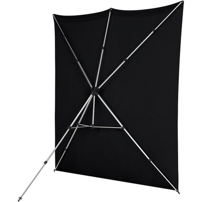 Kit Fond Photo Westcott X-Drop Pro + Support 2,4 x 2,4 m, coloris noir, mise en situation 
