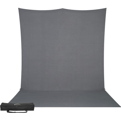 Kit Fond Photo Westcott X-Drop Pro Sweep + Support 2,4 x 4 m, coloris gris, vue 5 