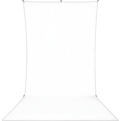 Kit Fond Photo Westcott X-Drop Sweep + Support 1,5 x 3,7 m, coloris blanc, vue de face 