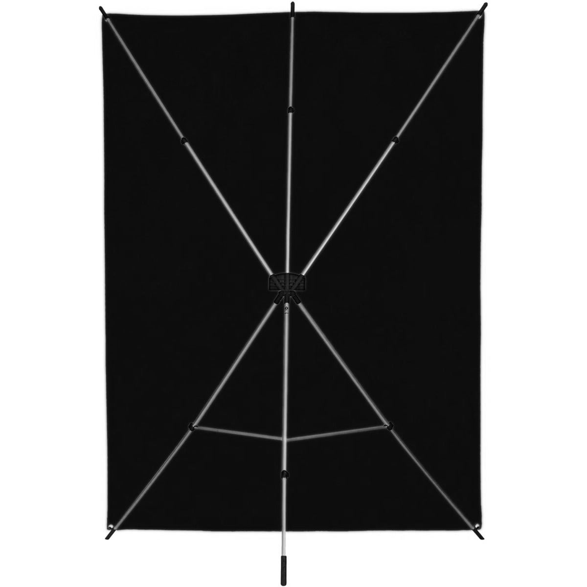 Kit Fond Photo Westcott X-Drop Sweep + Support 1,5 x 3,7 m, coloris noir, vue de dos de l'armature du support X-Drop 