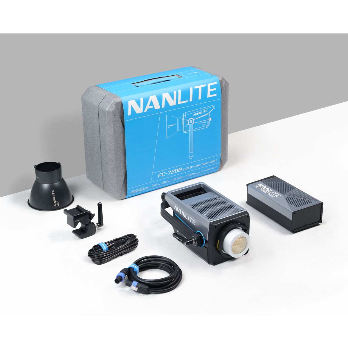 Lampe LED Nanlite FC-720B, écran de contrôle