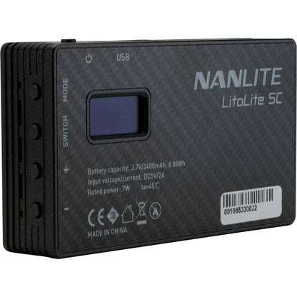 Lampe LED Nanlite Litolite 5C, vue de face