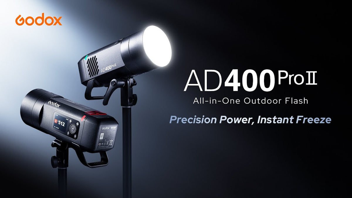 Charger la vidéo: Flash Portable Godox AD400Pro II