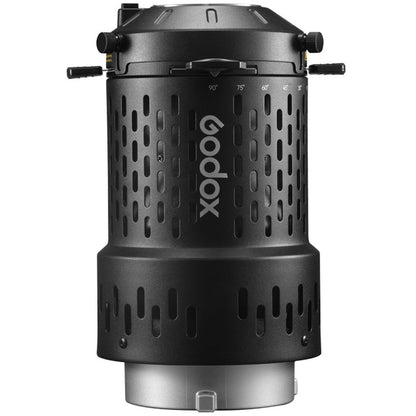 Modeleur projecteur gobo Godox, packaging et accessoires fournis