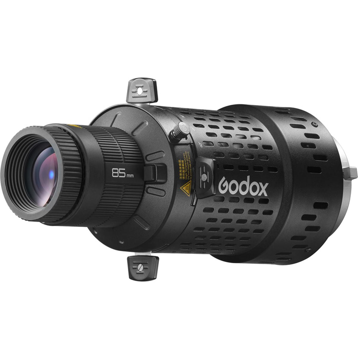 Modeleur projecteur gobo Godox, vue de face avec objectif 85mm