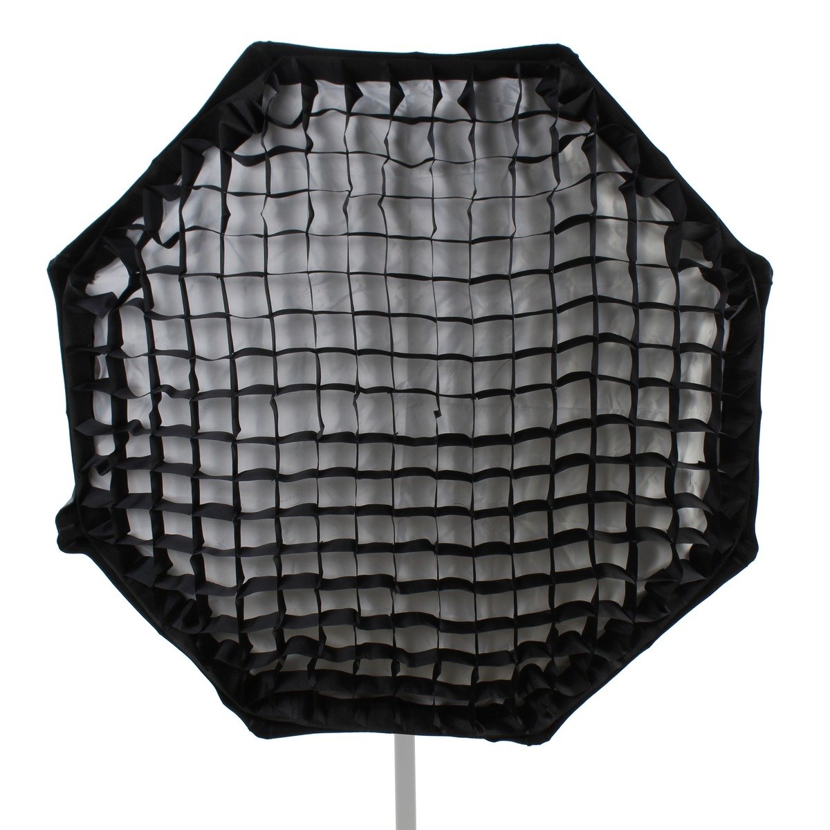 Octabox pliable Linkstar QSOB-11HC de 110 cm équipée de sa grille nid d'abeille, vue de face