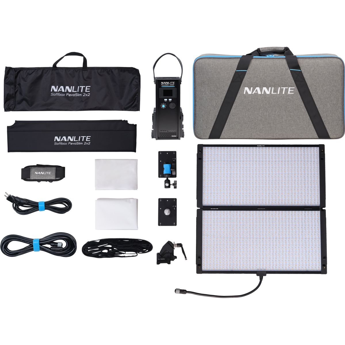 Panneau LED Nanlite Pavoslim 240C, vue de face