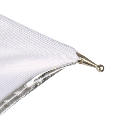 Détail d'une pointe de baleine et de la doublure argent du parapluie Falcon Eyes UR-32S 