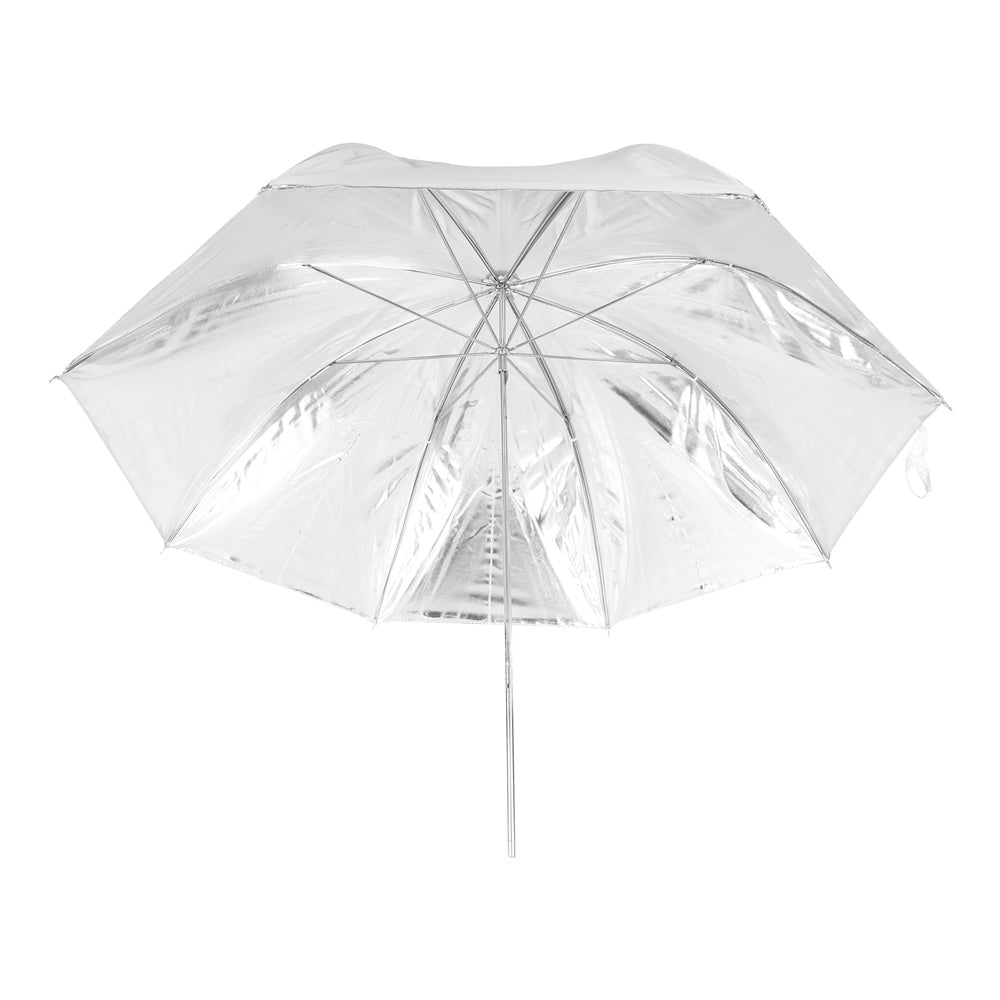 Intérieur argent du parapluie Falcon Eyes UR-48S 122 cm vu de face 