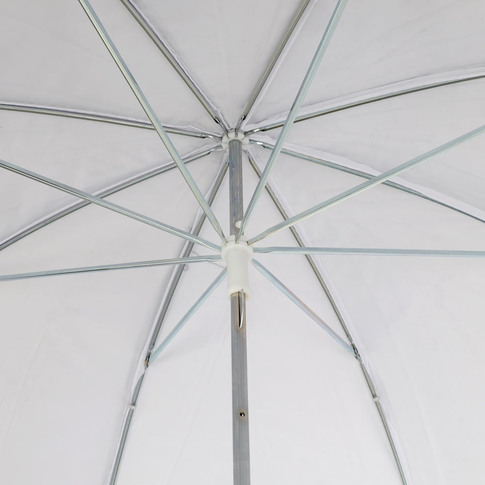 Armature métallique sous la toile blanche du parapluie Linkstar PUK-84WB