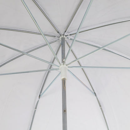 Armature métallique sous la toile blanche du parapluie Linkstar PUK-84WB