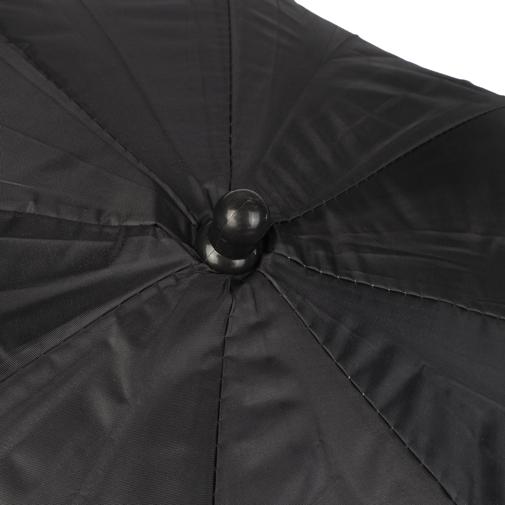 Embout central et coutures de la toile noire du parapluie Linkstar PUK-84WB