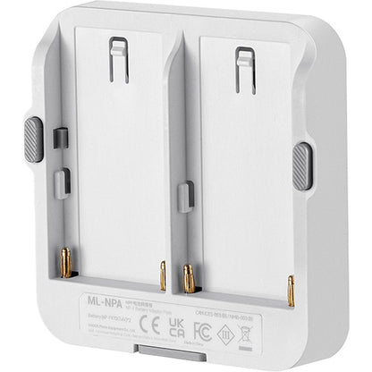 Plaque adaptateur Godox ML-NPA blanche à deux logements pour batteries Sony NP-F 