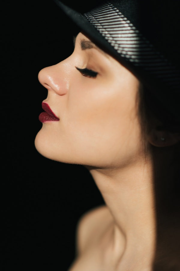 portrait artistique fond noir