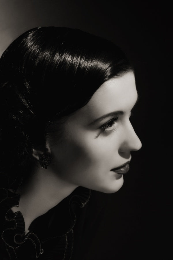 portait femme noir et blanc