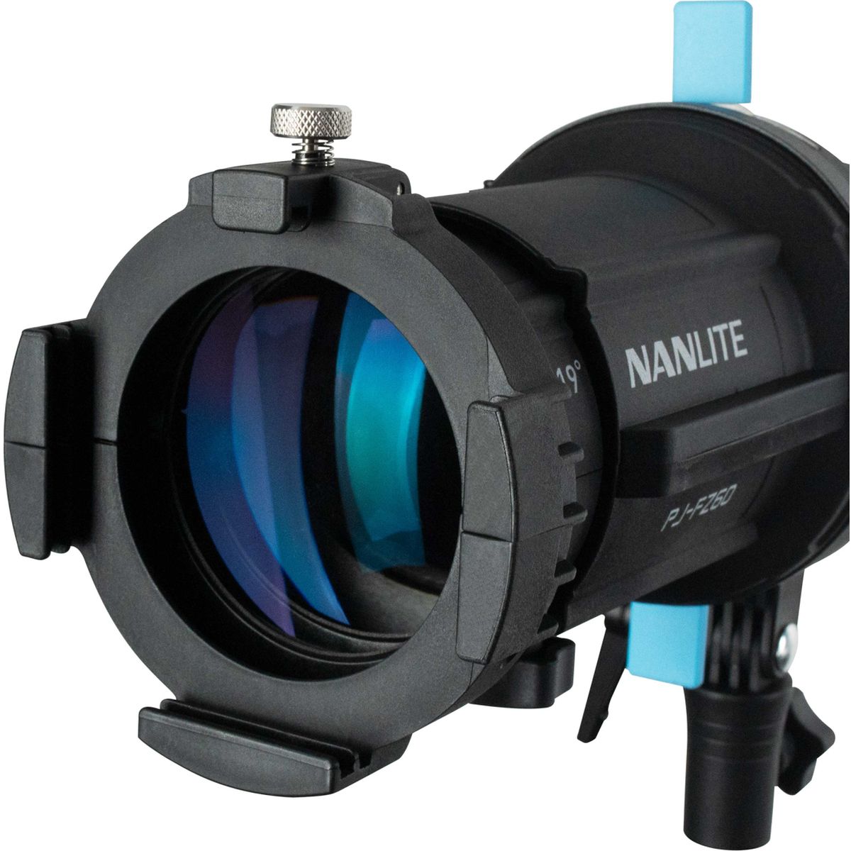 Projecteur gobo Nanlite FM-Mount, monté sur lampe Forza #Angle_19°