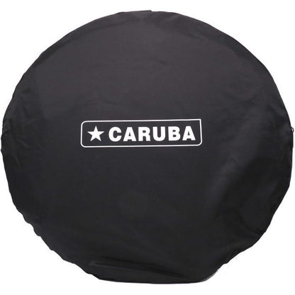 Réflecteur 5-en-1 Caruba replié dans son sac de rangement noir au logo Caruba