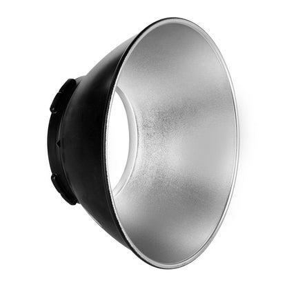 Réflecteur standard Falcon Eyes 20 cm vu de face, surface argentée texturée