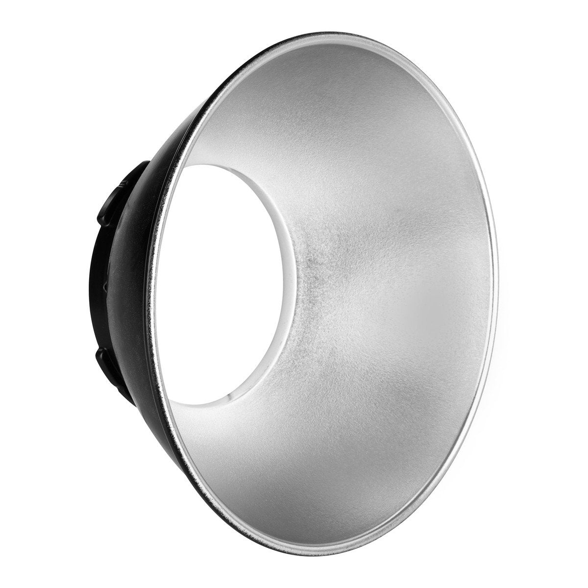 Réflecteur standard Falcon Eyes 20 cm vu de trois quarts, intérieur argenté