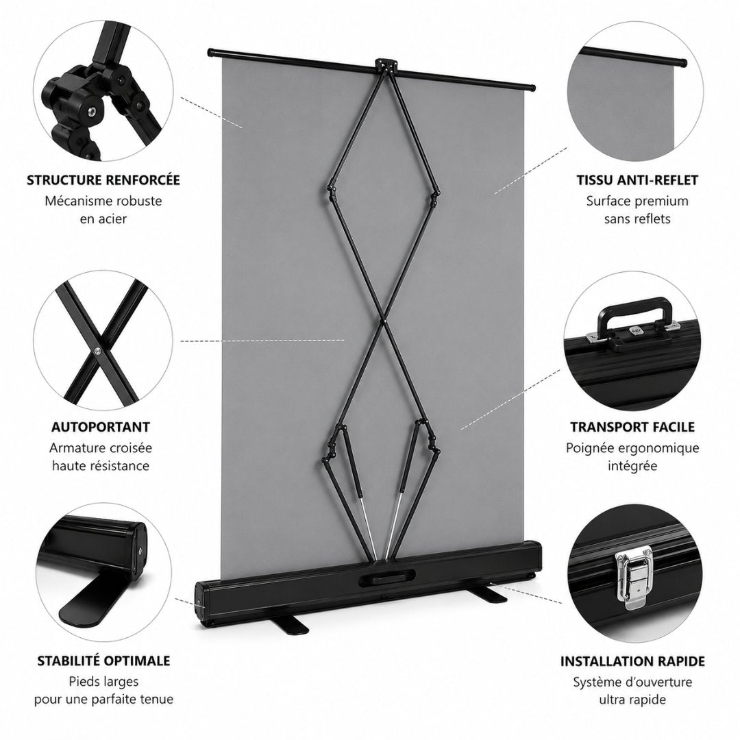 roll up fond gris pliable armature