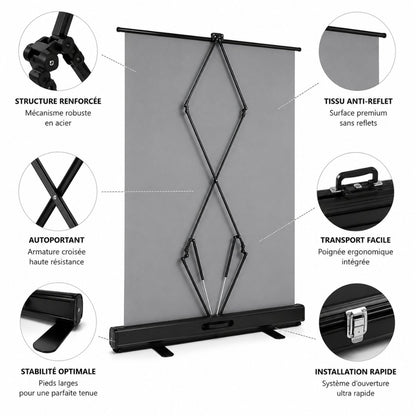 roll up fond gris pliable armature