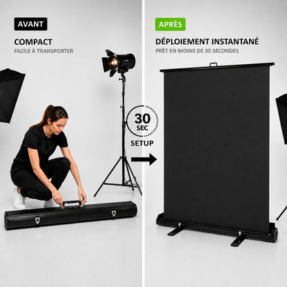 roll up fond noir pliable setupe