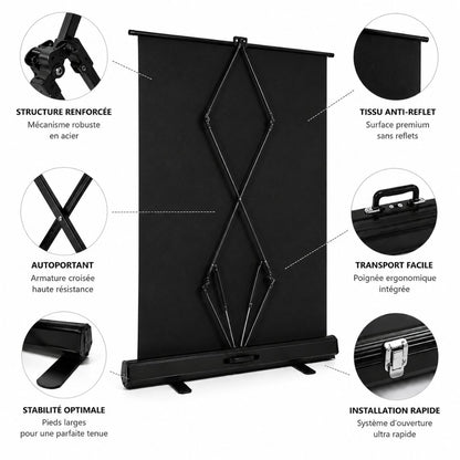 roll up fond noir pliable stabilité