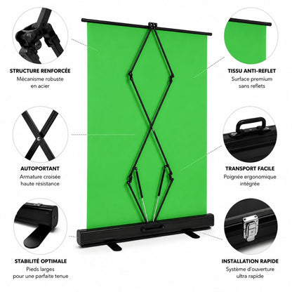 roll up fond vert pliable stabilité